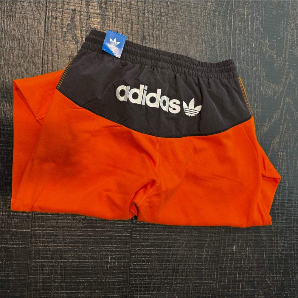 Adidas Originals Black and Orange Pants